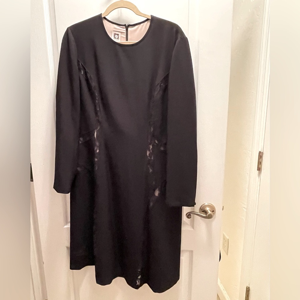 Anne Klein Black Long Sleeve Dress